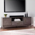 Mobile TV marrone con contenitore, Consolle TV a 2 ante per 1