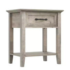 Nightstand, Wood Bedside Table ,Versatile Beside End Table With 1 Drawer and Open Storage Shelf for Bedroom, Office, Sofa, Couch, Small Spaces