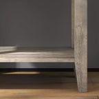 Comodino in legno bianco con 1 cassetto e ripiano aperto, tavolino laterale in stile industriale per 1
