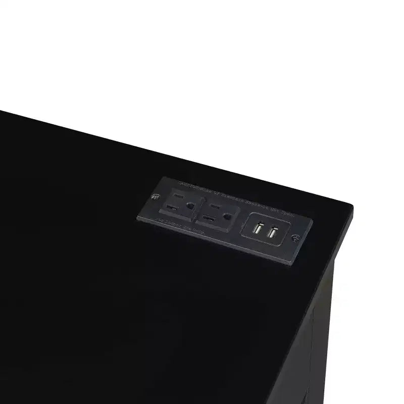 Scrivania per computer in truciolare grigio con cassetto, per 1 persona