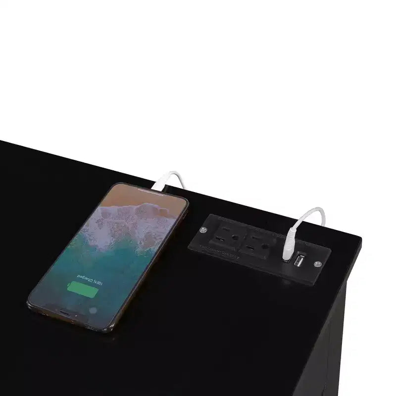 Scrivania per computer in truciolare grigio con cassetto, per 1 persona