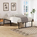 Bed Frame Platform, 13 Inch Underbed Storage, Steel Construction, 800 lbs Capacity, No Box Spring Needed, Easy to Assemble