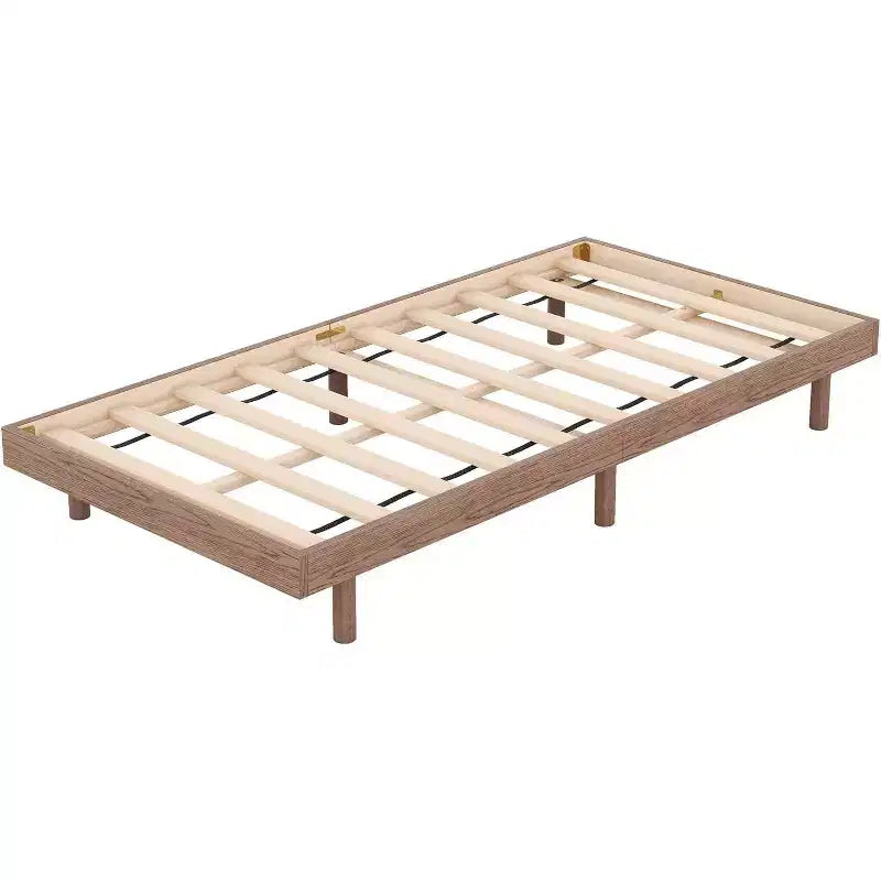 Struttura letto a piattaforma flottante doppia, stile moderno a basso profilo, singolo
