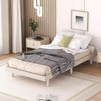 Struttura letto a piattaforma flottante doppia, stile moderno a basso profilo, singolo
