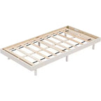 Struttura letto a piattaforma flottante doppia, stile moderno a basso profilo, singolo