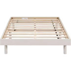 Struttura letto a piattaforma flottante doppia, stile moderno a basso profilo, singolo