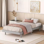 Struttura letto a piattaforma flottante doppia, stile moderno a basso profilo, singolo