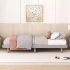 Struttura letto a piattaforma flottante doppia, stile moderno a basso profilo, singolo