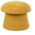 Crestview Collection Yellow Upholstered Mushroom Ottoman with Storage