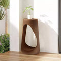 MAYEERTY 1 Pack Modern Hollow MGO End Table, Artistic Side Table for Living Room, Bedroom, Outdoor Patio