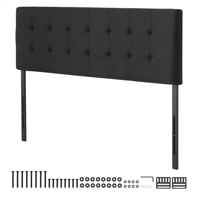 VEVOR Headboard, Queen Size Headboard with Adjustable Height, Comfortable Diamond Tufted for Queen Size Bed, W62.2 x H(42.72-54.53) x D2.76 in,Black