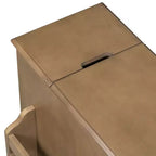 Tavolino con cassetto, porte USB e libreria – Marrone / Espresso / Blu Notte