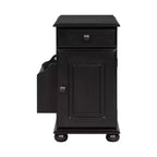 Tavolino con cassetto, porte USB e libreria – Marrone / Espresso / Blu Notte