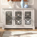 Galano 3-Door Sideboard with Mirrored Cut-Out Storage 45.7 W  15.7 D  29.3 H