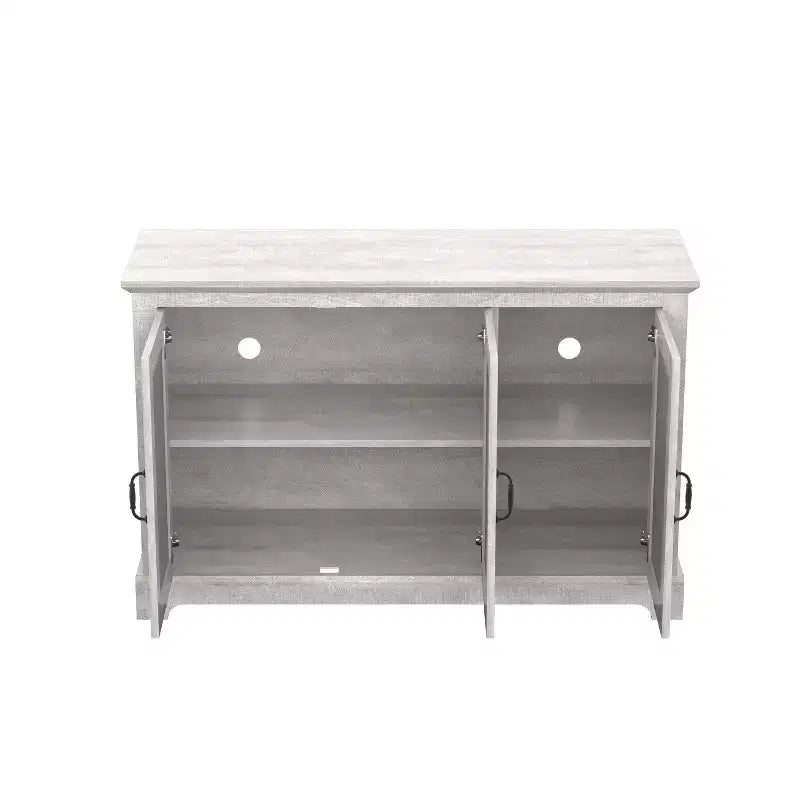 Mobile credenza/buffet a 3 ante bianco con intarsi a volute