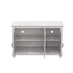 Mobile credenza/buffet a 3 ante bianco con intarsi a volute