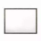 Specchio da parete a doppio tono grigio, 96,5 cm x 127 cm, con cornice in legno