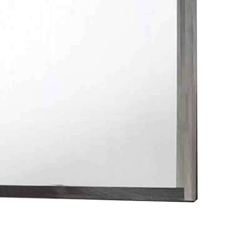 Specchio da parete a doppio tono grigio, 96,5 cm x 127 cm, con cornice in legno