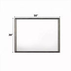 Specchio da parete a doppio tono grigio, 96,5 cm x 127 cm, con cornice in legno