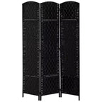 Room Divider, 3 Panel Folding Privacy Screen, 6FT Tall Portable Weave Partition Wall Divider for Bedroom