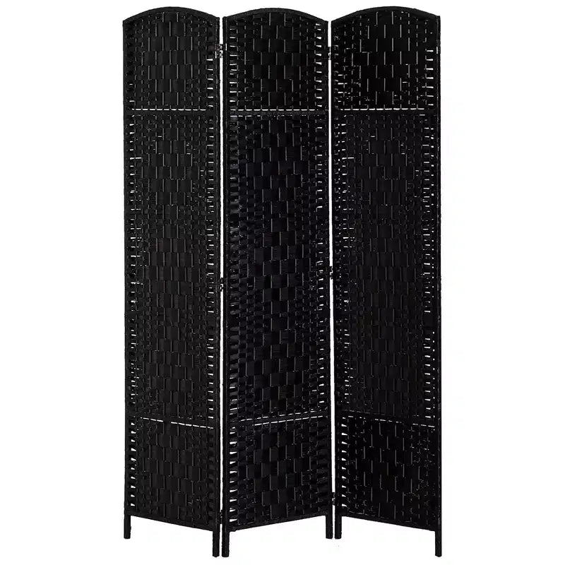 Room Divider, 3 Panel Folding Privacy Screen, 6FT Tall Portable Weave Partition Wall Divider for Bedroom