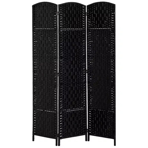 Room Divider, 3 Panel Folding Privacy Screen, 6FT Tall Portable Weave Partition Wall Divider for Bedroom