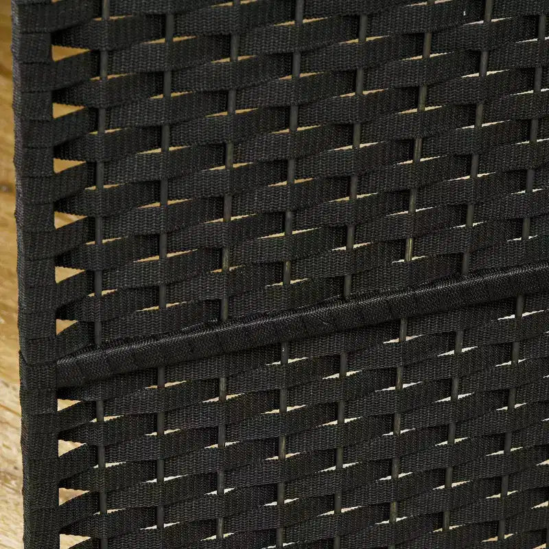 Divisorio pieghevole a 4 pannelli beige/nero/marrone/bianco, alto 170 cm, paravento su un lato
