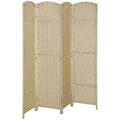 Folding Room Divider Screen 4 Panel 5.6 ' Tall Privacy Screen Freestanding Room Partition for Home Office