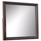 Specchio da parete rettangolare smussato marrone espresso, singolo, 36x40 pollici