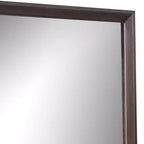Specchio da parete rettangolare smussato marrone espresso, singolo, 36x40 pollici