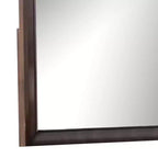Specchio da parete rettangolare smussato marrone espresso, singolo, 36x40 pollici