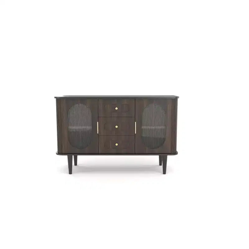 MDF+PB Wave Panel Sideboard with Rounded Corners