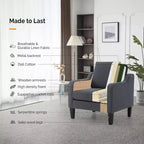Poltrona di design Mid-Century Modern, imbottita, a una seduta – Beige / Arancio Bruciato / Verde Scuro / Grigio / Blu Marino / Giallo