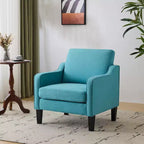 Poltrona di design Mid-Century Modern, imbottita, a una seduta – Beige / Arancio Bruciato / Verde Scuro / Grigio / Blu Marino / Giallo