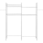 VEVOR Over Washer and Dryer Storage Shelves, 4 Tiers Laundry Room Drying Rack with Hanger Rod and Hooks, Two Rows Adjustable Washer Shelves, White