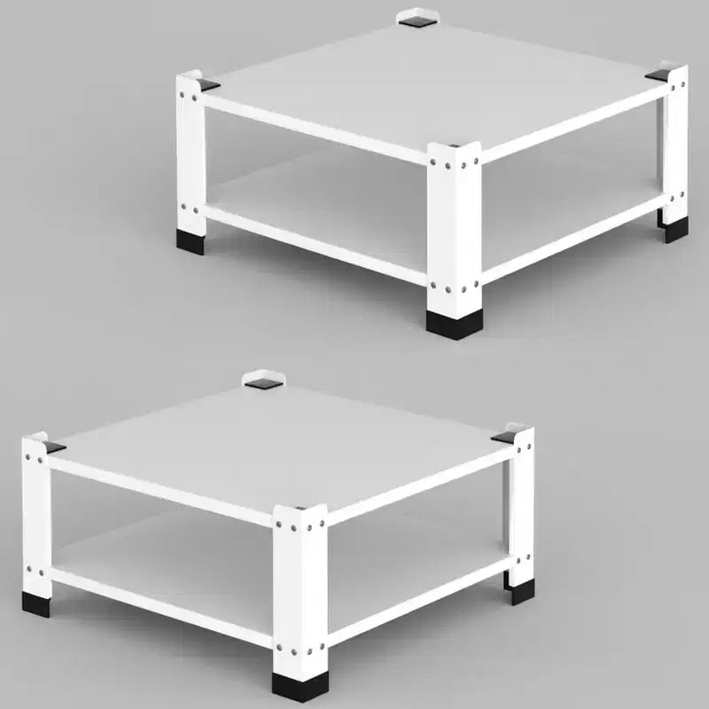 Garvee 2 Pack Heavy Duty Washing Machine Base Stand with Storage Shelf, White