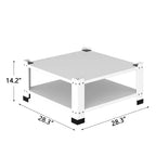 Base lavatrice/asciugatrice bianca da 2 pezzi con ripiano portaoggetti