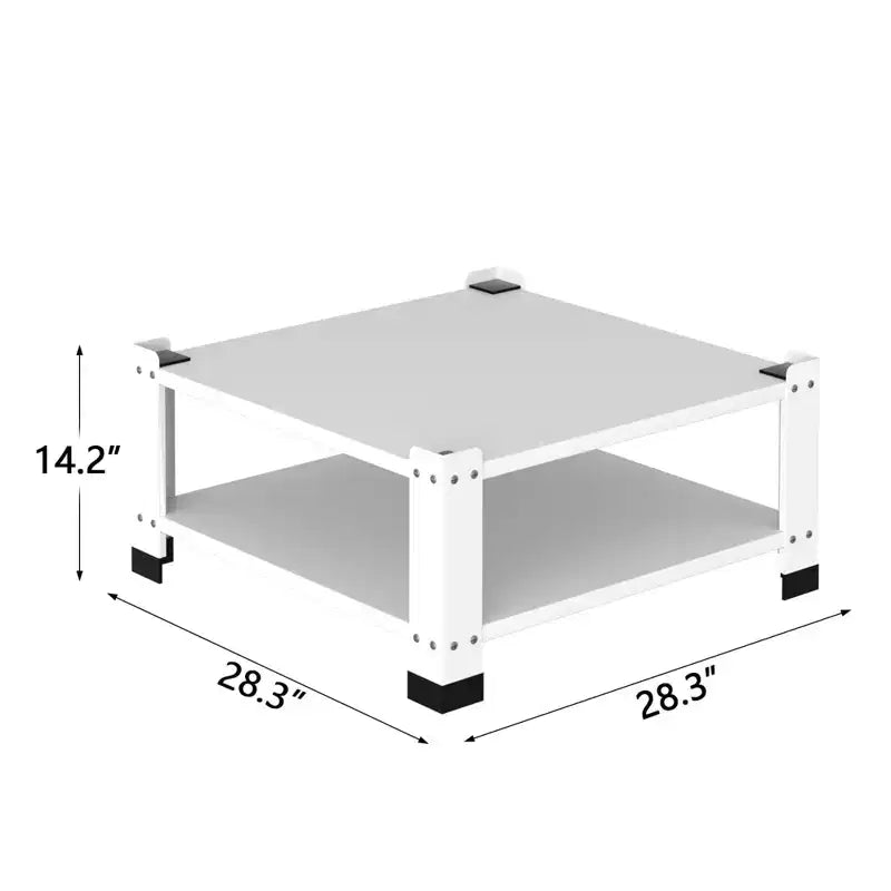 Base lavatrice/asciugatrice bianca da 2 pezzi con ripiano portaoggetti