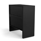 Comodino/Toeletta Nera Ondulata a 3 Cassetti