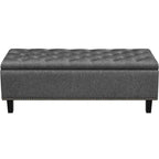 Yaheetech Classic 50-inch Entryway Bench Footstool Bench Gray