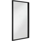 Specchio da parete rettangolare nero opaco, 24" x 38", singolo