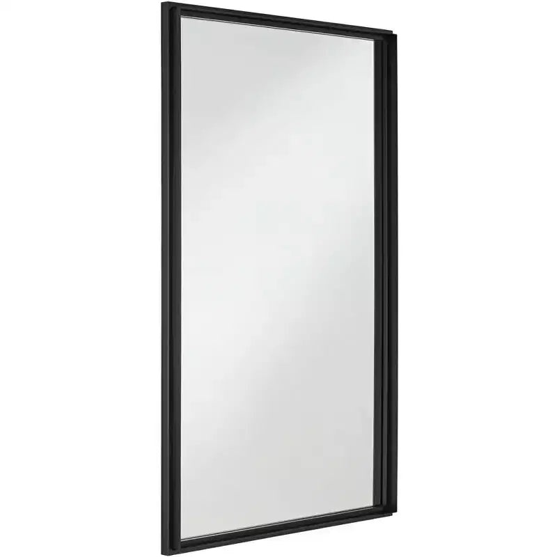 Specchio da parete rettangolare nero opaco, 24" x 38", singolo