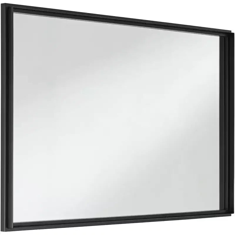 Specchio da parete rettangolare nero opaco, 24" x 38", singolo