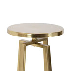 Tavolino Piedistallo in Metallo e Marmo – Oro / Grigio-Argento / Peltro / Argento / Bianco-Oro / Bianco-Peltro
