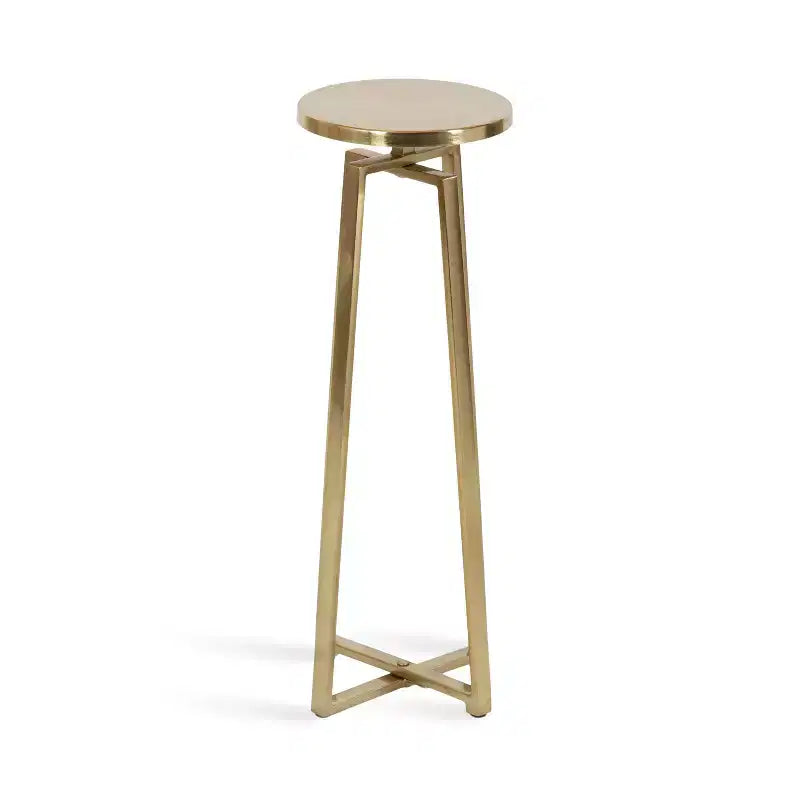 Tavolino Piedistallo in Metallo e Marmo – Oro / Grigio-Argento / Peltro / Argento / Bianco-Oro / Bianco-Peltro