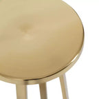 Tavolino Piedistallo in Metallo e Marmo – Oro / Grigio-Argento / Peltro / Argento / Bianco-Oro / Bianco-Peltro