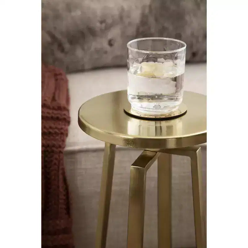 Tavolino Piedistallo in Metallo e Marmo – Oro / Grigio-Argento / Peltro / Argento / Bianco-Oro / Bianco-Peltro