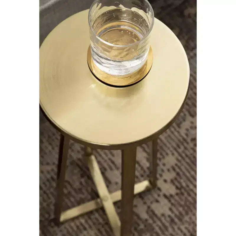 Tavolino Piedistallo in Metallo e Marmo – Oro / Grigio-Argento / Peltro / Argento / Bianco-Oro / Bianco-Peltro