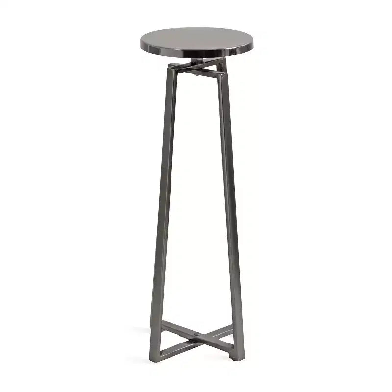 Tavolino Piedistallo in Metallo e Marmo – Oro / Grigio-Argento / Peltro / Argento / Bianco-Oro / Bianco-Peltro