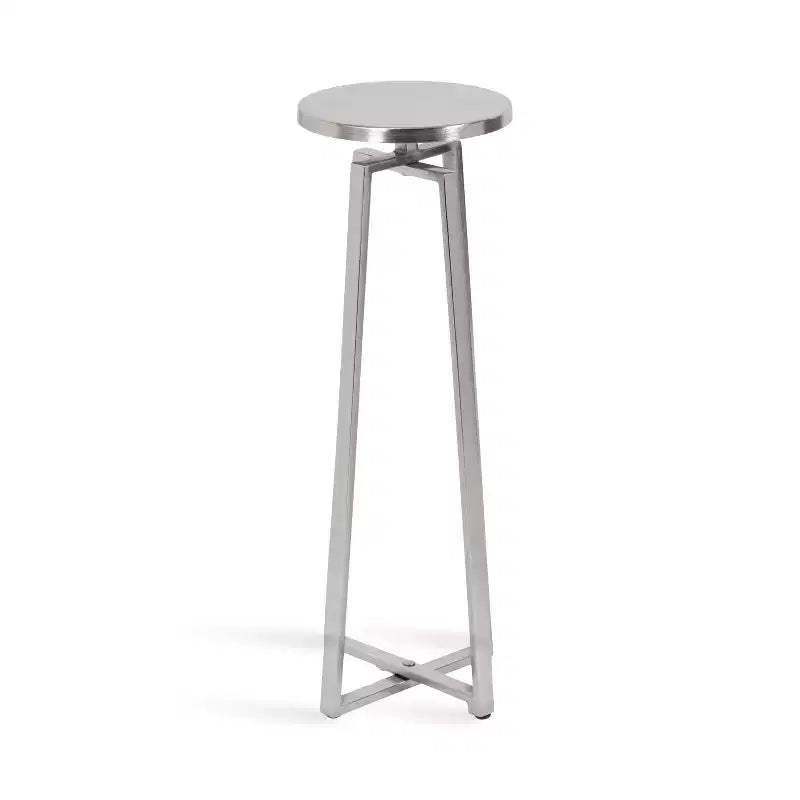 Tavolino Piedistallo in Metallo e Marmo – Oro / Grigio-Argento / Peltro / Argento / Bianco-Oro / Bianco-Peltro